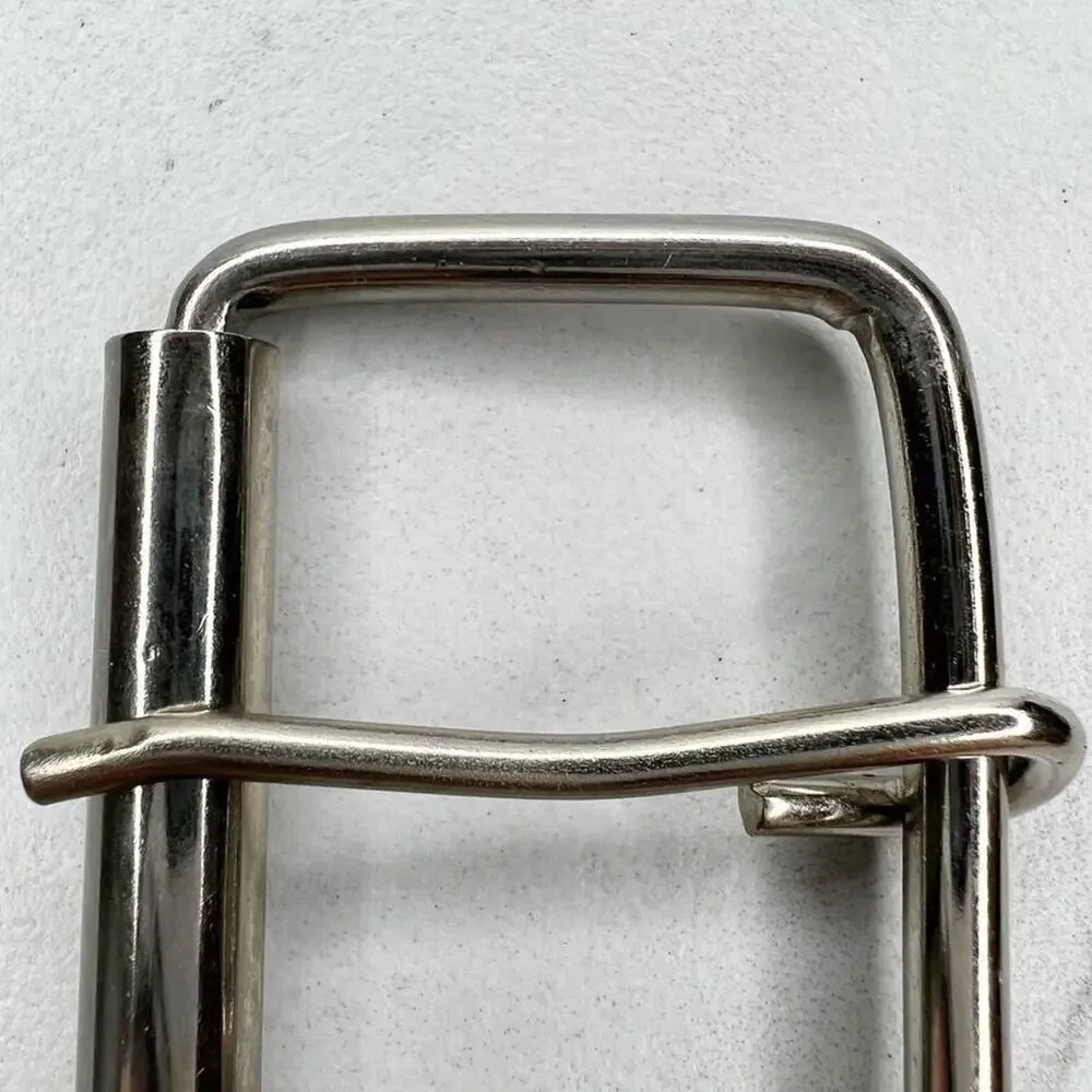 Silver Tone Simple Basic Roller Belt Buckle